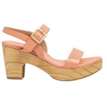 Sandalias de piel Neosens para mujer S3272 Rosa con tacón de 8cm, hebilla y estilo casual