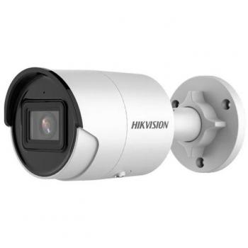 Cámara de Red Bullet 8MP AcuSense Hikvision DS-2CD2086G2-IU (4mm) 4K con Luz Estroboscópica y Alerta Sonora