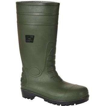 Bota Wellington Total Safety S5 con Punta de Acero, Impermeable y Resistente a Aceites, Ácidos y Combustibles - Verde - Talla 41
