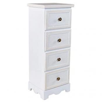 Cajonera de madera blanca WANDERLUST DECO 31x26x80h cm estilo Romántico