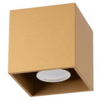 Downlight de superficie minimalista dorado Sollux Quad 1x GU10 10x10x10 cm