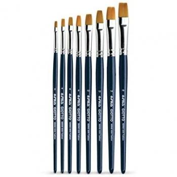 Pincel Serie 600 Taklon Fibra sintética plana Giotto N ° 14 1pz