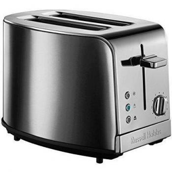 Russell Hobbs 21782-56 Jewels Moonstone Grey Collection - Tostador, 2 ranuras de gran tamaño, soporte calienta panecillos