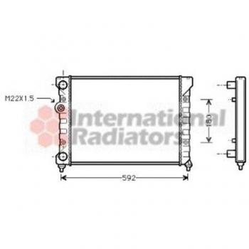 Radiador de refrigeración del motor VAN WEZEL 58002029 para Volkswagen Golf III 1.6i 8v (1994-1997)