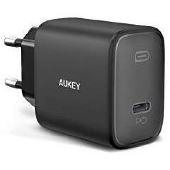 AUKEY Cargador Rápido para iPhone, Cargador USB C de 20 W Compatible con iPhone 12/12 Mini / 12 Pro MAX, Cargador de Pared PD para iPad Pro/AirPods Pro/Switch