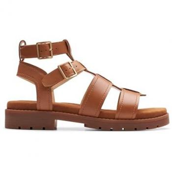 Clarks Orinoco Cove Women's Tan Leather Gladiator Sandals