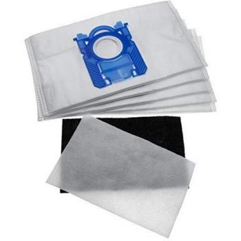 Bolsas de Aspiradora de Microfibra vhbw - 5 Sacos + 2 Filtros Compatibles con Tornado Bolido, Calypso, Easygo, Elégance, Equipt, Essensio y Jet