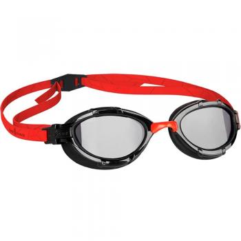 Gafas de natación Mad Wave Triathlon rojo negro con lentes polarizadas