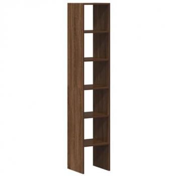 Estanterías Apilables 2 uds de Madera de Ingeniería Roble Marrón 30x30x80 cm