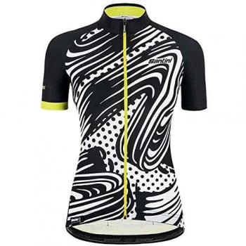 Santini Womens Giada Pop Jersey Camiseta de Trineo, Mujer, Negro, Medium