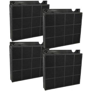 4x Filtro de Carbón Activado Compatible con Campanas Extractoras Bauknecht DBRI5810IN, DBRI5810INPT, DBRI5810in/01, DBRI6910/01IN, DBRI691