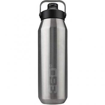 Botella Térmica Aislada de Acero Inoxidable 1L con Boca Ancha y Estrecha y Tapón Magnético Plata