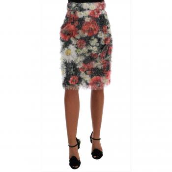 Dolce & Gabbana Floral Pencil Skirt - IT40|S, Midi Skirts, Female, Multicolor, Size: XS, High Waist, Silk Lining