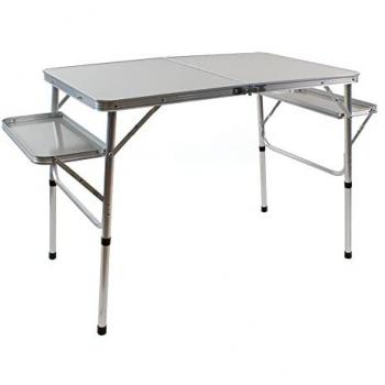 Conjunto de Mesa Plegable para Camping en Aluminio - 73 cm Alto x 96 cm Largo x 60 cm Ancho - Ideal para Exterior y Senderismo - Varios Colores
