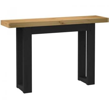 Mesa Consola Noain con Patas en U de Madera Maciza de Pino 120x30x75 cm