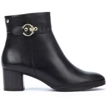 Pikolinos Botines de Mujer de Piel con Tacón Pintado W1Z8588 Calafat Color Black