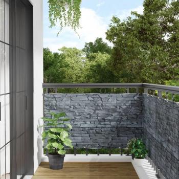 Pantalla de privacidad de jardín PVC 1000x75 cm color antracita, gris y crema, perfecta para plantas y animales, múltiples usos como malla para ventilación y seguridad en ventanas y jardines