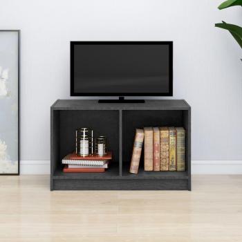 Mueble para TV de madera maciza de pino gris 70x33x42 cm
