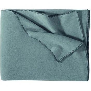 Eagle Products Forro Polar Manta de mezcla de algodón, 65% poliéster, 35% algodón, plata, 160 x 200 cm