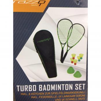 Turbo Set de bádminton 2 raquetas con 5 volantes bádminton
