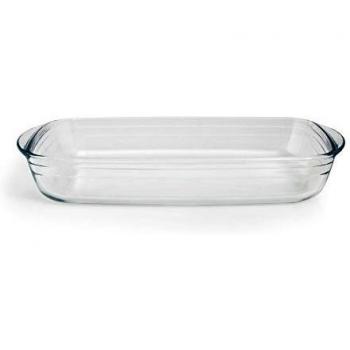 Excelsa Natural Baking Molde, Rectangular, Cristal, Transparente