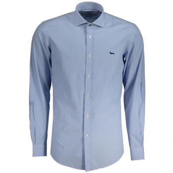 Harmont & Blaine Light Blue Checkered Cotton Shirt - M, Casual Shirts, male