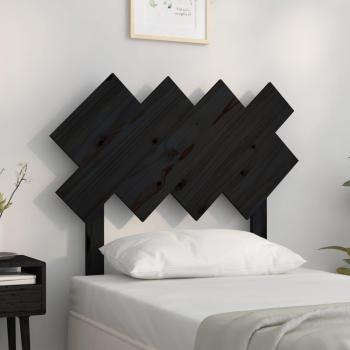 Cabecero para cama de madera maciza de pino negro 92x3x81 cm