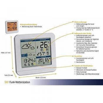 Termómetro digital TFA-Dostmann Sky Blanco LCD con batería