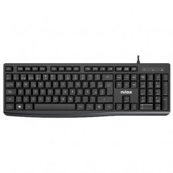 Nilox NXKBE000013 Teclado con Cable QWERTY Español Negro