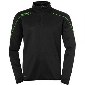 uhlsport Stream 22 1/4 Zip Top Sudadera, Hombre, Black/Fluo Green, 140
