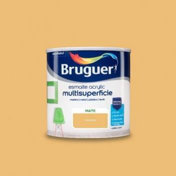 Pintura Esmalte Acrylic Multisuperficie Mate Mostaza 250 ml de Bruguer
