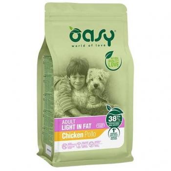 OASY Adult Light In Fat Con Pollo 3 Kg - Pienso seco para perros adultos, bajo en grasa, con pollo como ingrediente principal, formulado para mantener un peso saludable