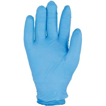 Guantes de Nitrilo Desechables Resistentes con Puño Antidesgarro Azul - Talla L - 100 Unidades