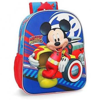 Disney 23622B1 Mochila 33 cm frontal 3D adaptable a carro World Mickey, Multicolor