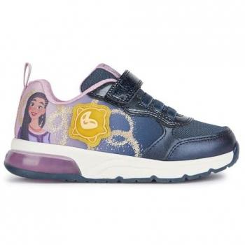 Deportivas Geox Wish Asha Spaceclub J458VA con luz, color navy/lavender, talla 25 EU