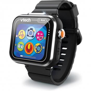 VTech Kidizoom Smartwatch Max negro con pantalla táctil, cámara de fotos y videos, grabadora de voz, juegos y 256 Mb de memoria
