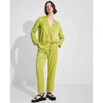 NAËLLE - Pantalón recto satinado con dobladillo en bajo