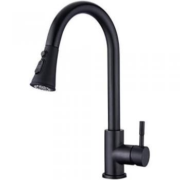 Grifo de cocina - AILRINNI Grifo Cocina extraible con 360° Cepillado Grifo, Mezcla Caracteristicas Caliente y Frío extensible de 3 Modos de Rociador
