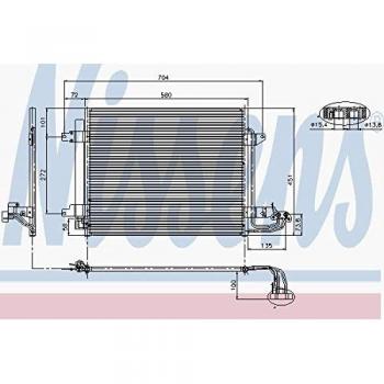 Condensador de aire acondicionado NISSENS 94690, compatible con sistemas de aire acondicionado, alta eficiencia en refrigeración, fabricado con materiales de calidad para una larga durabilidad y rendimiento óptimo