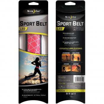 Nite Ize Sportbelt Luces para Visibilidad y Seguridad, Hombres, Rojo, M