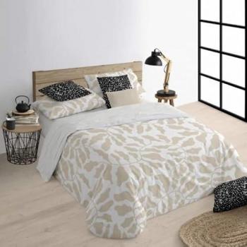 Funda Nórdica con Botones 100% Algodón Orgánico Chame Beig - Suavidad y Comodidad 200x200 cm