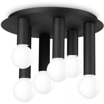 Lámpara de Techo Contemporánea Petit 6 Luces E27 42W Dimable Negra