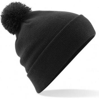 Gorro de invierno unisex Beechfield original con pompones One Size negro