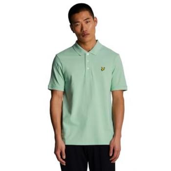 Lyle and Scott Mens Plain Polo Shirt - Turquoise Shadow - XS