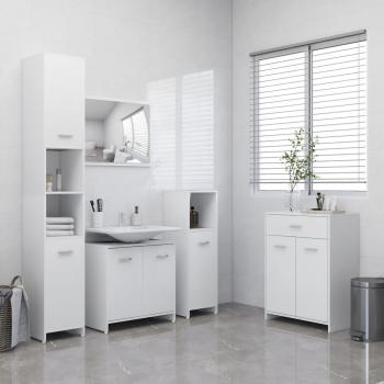 Conjunto de muebles de baño 4 piezas blanco