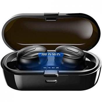 Auricular Bluetooth 5.0, Auricular inalámbrico, micrófono y Caja de Carga incorporados, reducción del Ruido estéreo 3D HD, para Auriculares iPhone/Android/Apple Airpods Pro/Samsung/Huawei Xiaomi