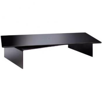 Meliconi Rotobridge Elite M - Base Acero Rectangular, Superficie Vidrio giratoria, 550 x 300 x 44 mm, Color Negro