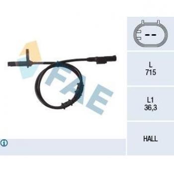 Sensor ABS FAE 78107 - Sensor de velocidad de rueda, compatible con vehículos específicos, fabricado por FAE, diseñado para garantizar un rendimiento óptimo del sistema de frenos y estabilidad del vehículo