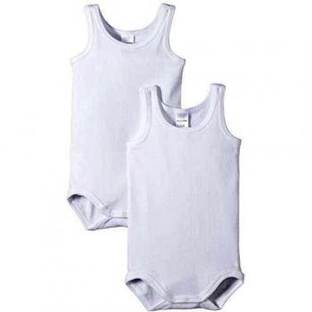 Schiesser - Body para bebé, pack de 2, Blanco