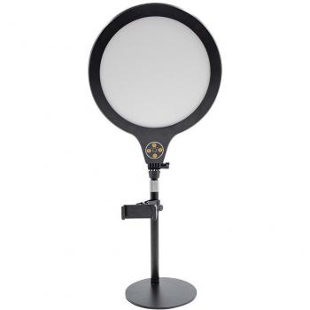 Lámpara de mesa LED selfie 26 cm con temporizador y 3 modos de luz